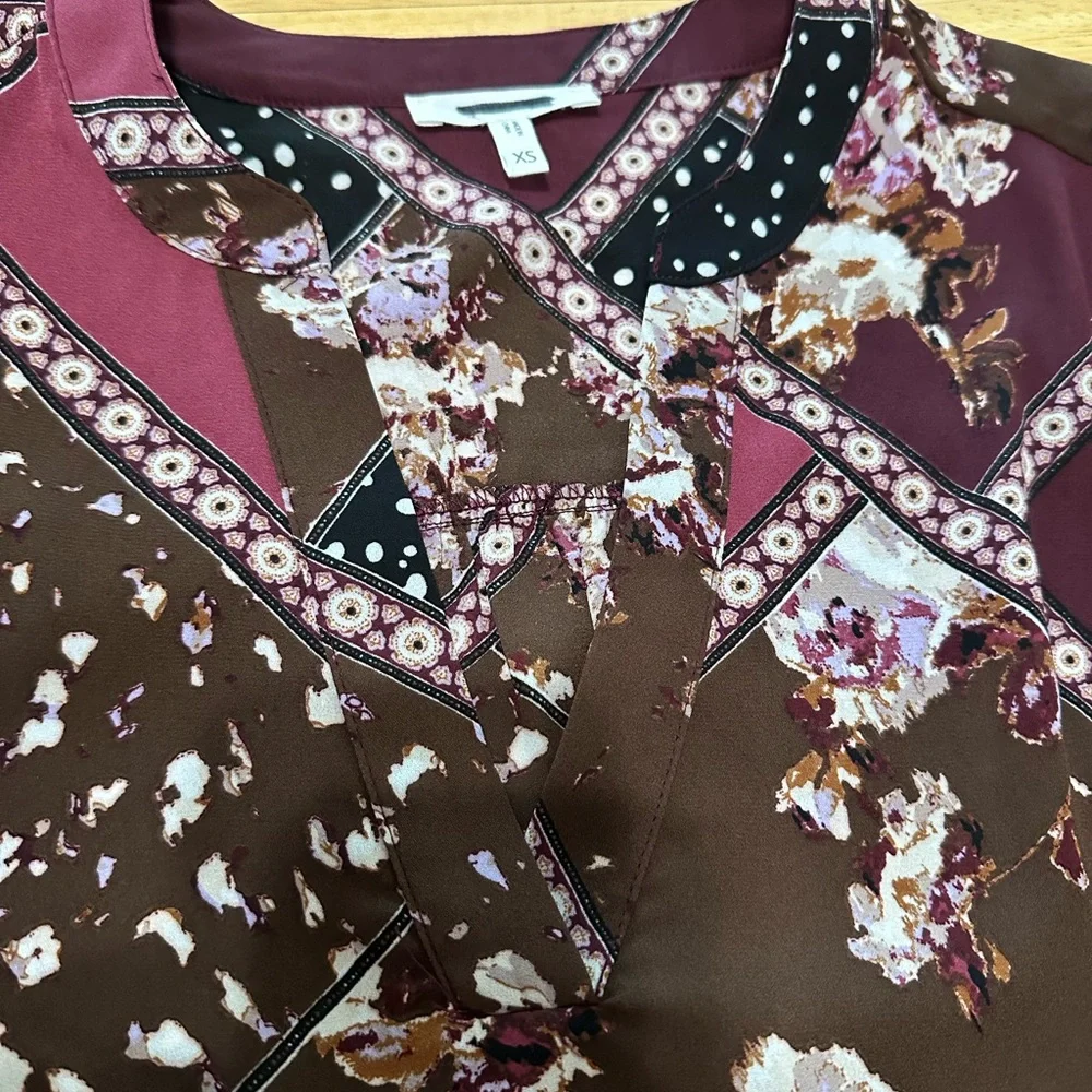 Maurice’s Floral Patchwork Long Sleeve Blouse Size XS - Picture 4 of 5